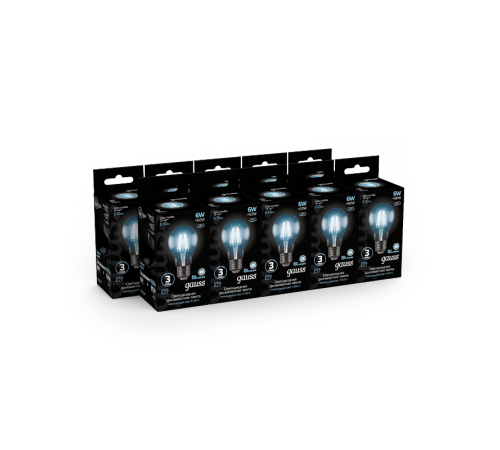 Лампа светодиодная LED 6Вт E27 220В 4100К A60  102802206  Gauss