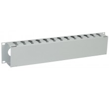 Кабельный органайзер с крышкой 19" 2U, серый  CO35-2MCM  ITK