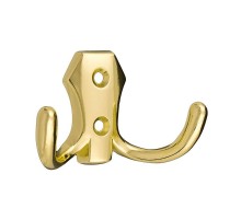 Крючок 2405, 2-х рожковый, золото (1 шт)  - пакет   129916  Tech-KREP