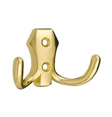 Крючок 2405, 2-х рожковый, золото (1 шт)  - пакет   129916  Tech-KREP