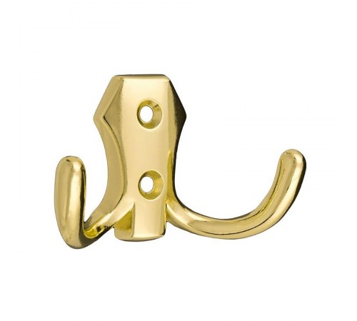 Крючок 2405, 2-х рожковый, золото (1 шт)  - пакет   129916  Tech-KREP