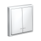 ArtGallery Белый Выключатель 2-клавишный с подсветкой, сх.5а, 10АХ, механизм  GAL000153  SE