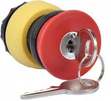 Взрывозащищенная насадка-грибовидная. аварийная кнопка с ключом. Положение фиксирующего паза 270°  2361.0901.611.00  DKC