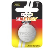 Батарейка литиевая CR2330-1BL (10/240/30240) (часовая)   Б0003652  ТРОФИ