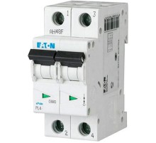 Выключатель автоматический двухполюсный PL4-C25/2 характеристика С 4.5кА  293144  EATON