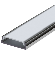 Профиль алюминиевый для светодиодной ленты PAL 2406 накладной анодированный IP20 2м  1037763  Jazzway