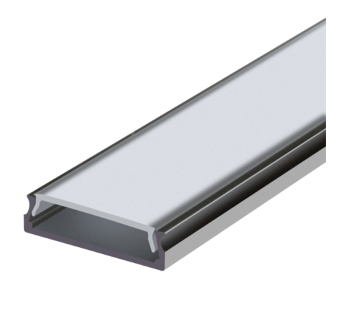 Профиль алюминиевый для светодиодной ленты PAL 2406 накладной анодированный IP20 2м  1037763  Jazzway