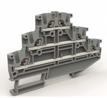 Трехуровневая клемма на 2,5 кв.мм синяя  ZEFT200BL  DKC