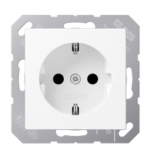 Розетка SCHUKO® 16A 250V с защитой от детей; термопласт; белый матовый  A1520BFKIWWM  Jung