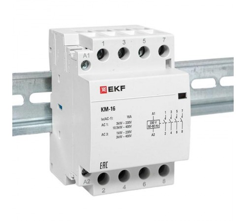 Контактор модульный КМ 16А 4NО (3 мод.) EKF PROxima  km-3-16-40  EKF