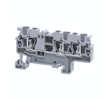 Клемма с тремя контактами пружинная OptiClip СХ-4-TRIPLET-I-серый  289749  КЭАЗ