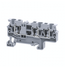 Клемма с тремя контактами пружинная OptiClip СХ-4-TRIPLET-I-серый  289749  КЭАЗ
