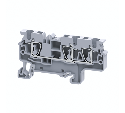 Клемма с тремя контактами пружинная OptiClip СХ-4-TRIPLET-I-серый  289749  КЭАЗ