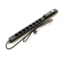 Блок розеток управляемый IP-PDU 8розеток DIN49440, 230V, 16А, кабель питания 3х1.5мм2, 3м, вилка DIN49441, IP-PDU-2017IFDA-110-0008D490641Hyperline