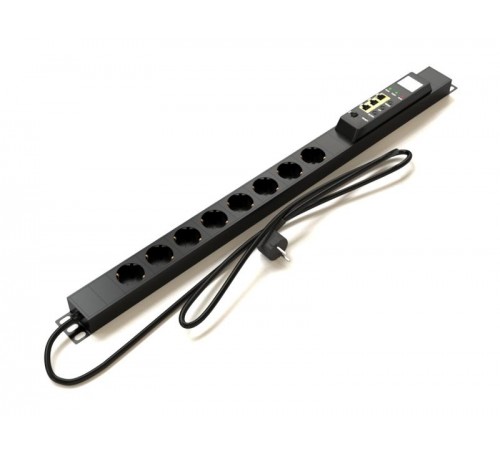 Блок розеток управляемый IP-PDU 8розеток DIN49440, 230V, 16А, кабель питания 3х1.5мм2, 3м, вилка DIN49441, IP-PDU-2017IFDA-110-0008D490641Hyperline