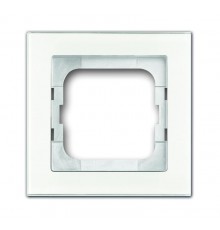 Рамка 1-постовая, серия axcent, цвет белое стекло  1754-0-4437   2CKA001754A4437  ABB