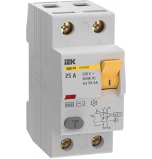 Выключатель дифференциальный (УЗО) ВД3-63 2P 25А 30мА 6кА тип АС KARAT  MDV20-2-025-030  IEK