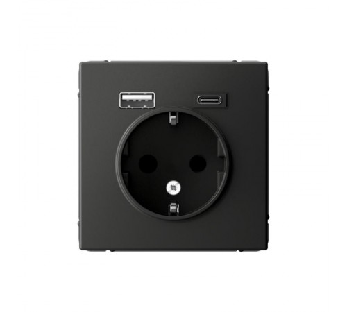 ArtGallery Базальт Розетка 16А с 2 USB A+C, 5В/2,4А/3,0А, 2х5В/1,5А, механизм  GAL001432  SE