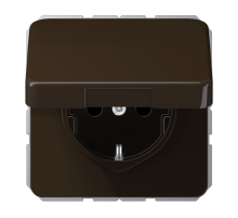 Штепсельная розетка SCHUKO 16A 250V~ с защитой от детей, влагозащищенная; коричневая  CD1520BFKIKLBR  Jung