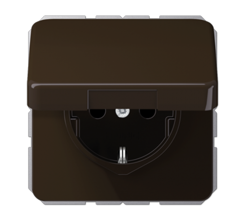 Штепсельная розетка SCHUKO 16A 250V~ с защитой от детей, влагозащищенная; коричневая  CD1520BFKIKLBR  Jung