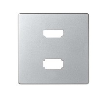 Накладка для розетки HDMI + USB 2.0 для передачи данных цвета алюминий S82  8201095-033  Simon