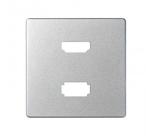 Накладка для розетки HDMI + USB 2.0 для передачи данных цвета алюминий S82  8201095-033  Simon