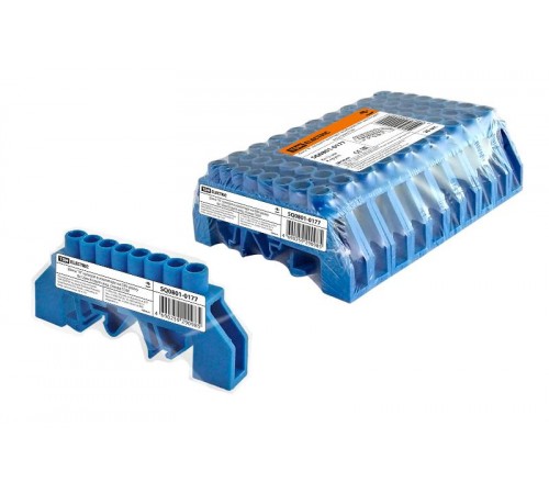 Шина "N" нулевая в изоляторе на DIN-рейку 8x12мм 8 групп инд. стикер  SQ0801-0177  TDM