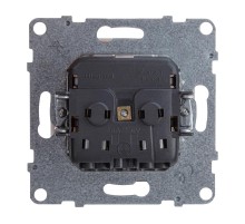 SUNO Силовая розетка 2К+З 16А 250В с защитными шторками.Безвинтовые зажимы. Цвет "Белый"  721120  Legrand