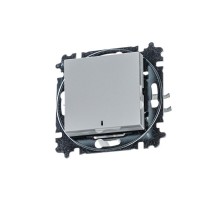 ABB Levit Серый / белый Переключатель 1-кл. с подсветкой ориентационная  3559H-A06446 16W  2CHH590646A6016  ABB