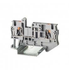 Клемма с размыкателем, зажим push-in, 2 точки подключения, 4 кв.мм, серая  VPR-4-TG  DKC