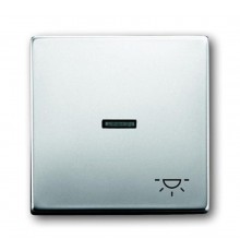 Клавиша для механизма 1-клавишного выкл./перекл./кнопки, с прозрачной линзой и символом "СВЕТ", серия pur/сталь  1751-0-2958   2CKA001751A2958  ABB