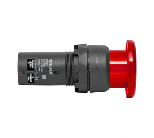 Кнопка SW2C-MD "грибок" красная с подсветкой NO+NC EKF PROxima  sw2c-md-rr  EKF