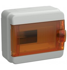 Корпус пластиковый навесной на 8 модулей КМПн-8 IP65 оранжевый прозрачная дверь TEKFOR  TF5-KP72-N-08-65-K03-K09 TEKFOR  IEK