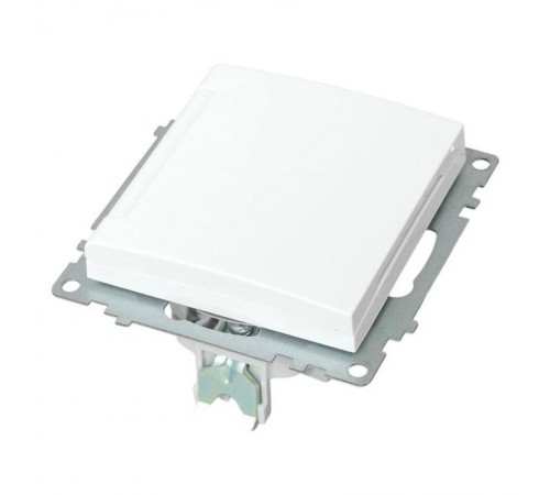 Валенсия Механизм розетки 1-местной с/з 16А белая с крышкой и защ. штор. IP44   EWV10-124-90  EKF