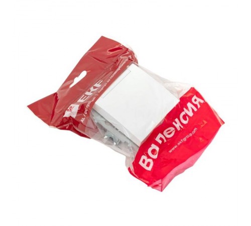 Валенсия Механизм розетки 1-местной с/з 16А белая с крышкой и защ. штор. IP44   EWV10-124-90  EKF