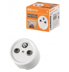 Розетка TV+R+ SAT оконечная белая "Болонь"  SQ1820-0057  TDM