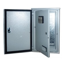 Щит распределительно-учетный навесной металлический  ЩРУН-3/9 520х310х150 3-фаз 9 мод. IP54 двухдверный  30411DEK  DEKraft