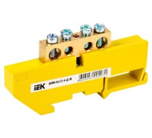 Шина PE "земля" на DIN-изоляторе ШНИ-8х12-4-Д-Ж  YNN10-812-4D-K05  IEK