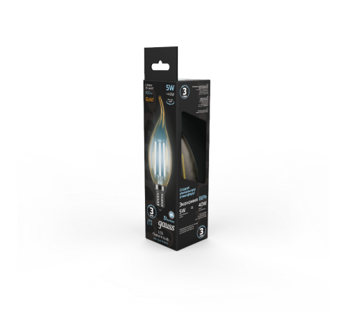 Лампа светодиодная LED 5Вт E14 220В 4100К свеча на ветру  104801805  Gauss