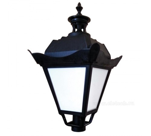 Светильник "Онегин" НТУ 06-150-03 опал ПММА IP55/корпус черный ф60  1030480136  Элетех