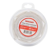 Трубка термоусаживаемая 6,0/3,0 мм белая, ролик 2,44 м  29-0031  REXANT
