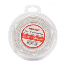 Трубка термоусаживаемая 6,0/3,0 мм белая, ролик 2,44 м  29-0031  REXANT