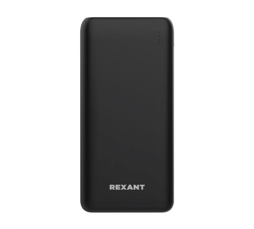 Портативное зарядное устройство Power Bank (акб) 10000 mAh с Quick Charge и Power Delivery, черное  30-2051  REXANT