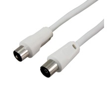 Шнур ТВ гнездо - ТВ штекер, длина 10 метров, белый  18-0007  REXANT