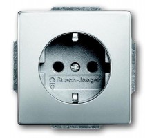 Розетка SCHUKO 16А 250В, серия pur/сталь  2011-0-6212   2CKA002011A6212  ABB