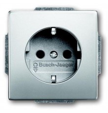 Розетка SCHUKO 16А 250В, серия pur/сталь  2011-0-6212   2CKA002011A6212  ABB