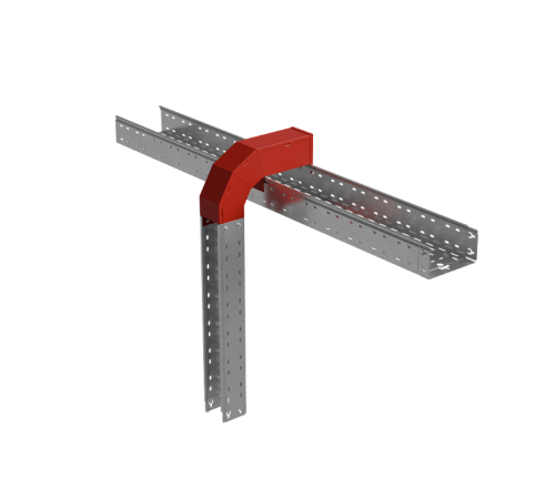 T-ответвитель крышка верт. вниз 100х400х300 мм "ПЛЮС" HD  OKTDplus100-400-300 HD  КМ-профиль