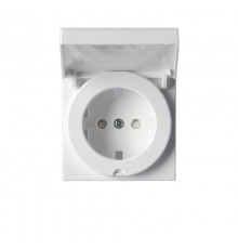 Накладка для розетки SCHUKO, с крышкой, Impressivo, белый  20ECK-84  ABB
