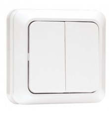 Рим Выключатель 2-клавишный 10А белый EKF  ENV10-023-10  EKF