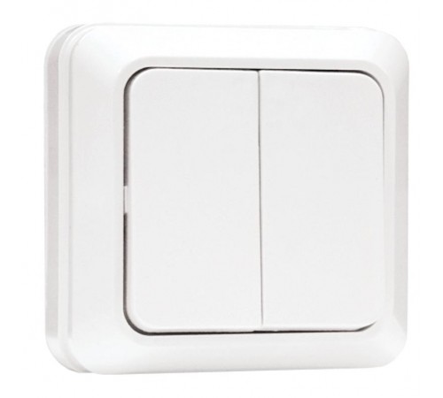 Рим Выключатель 2-клавишный 10А белый EKF  ENV10-023-10  EKF